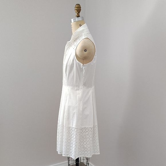 Ann Taylor White Eyelet Mini Dress - Picture 2 of 6